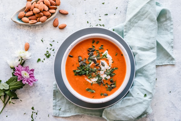 Soupe réconfortante de lentilles corail et potimarron